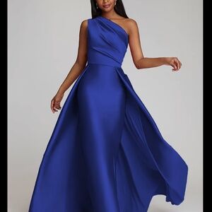 Teri Jon One Shoulder Stretch Gazar Gown NWT Size 6